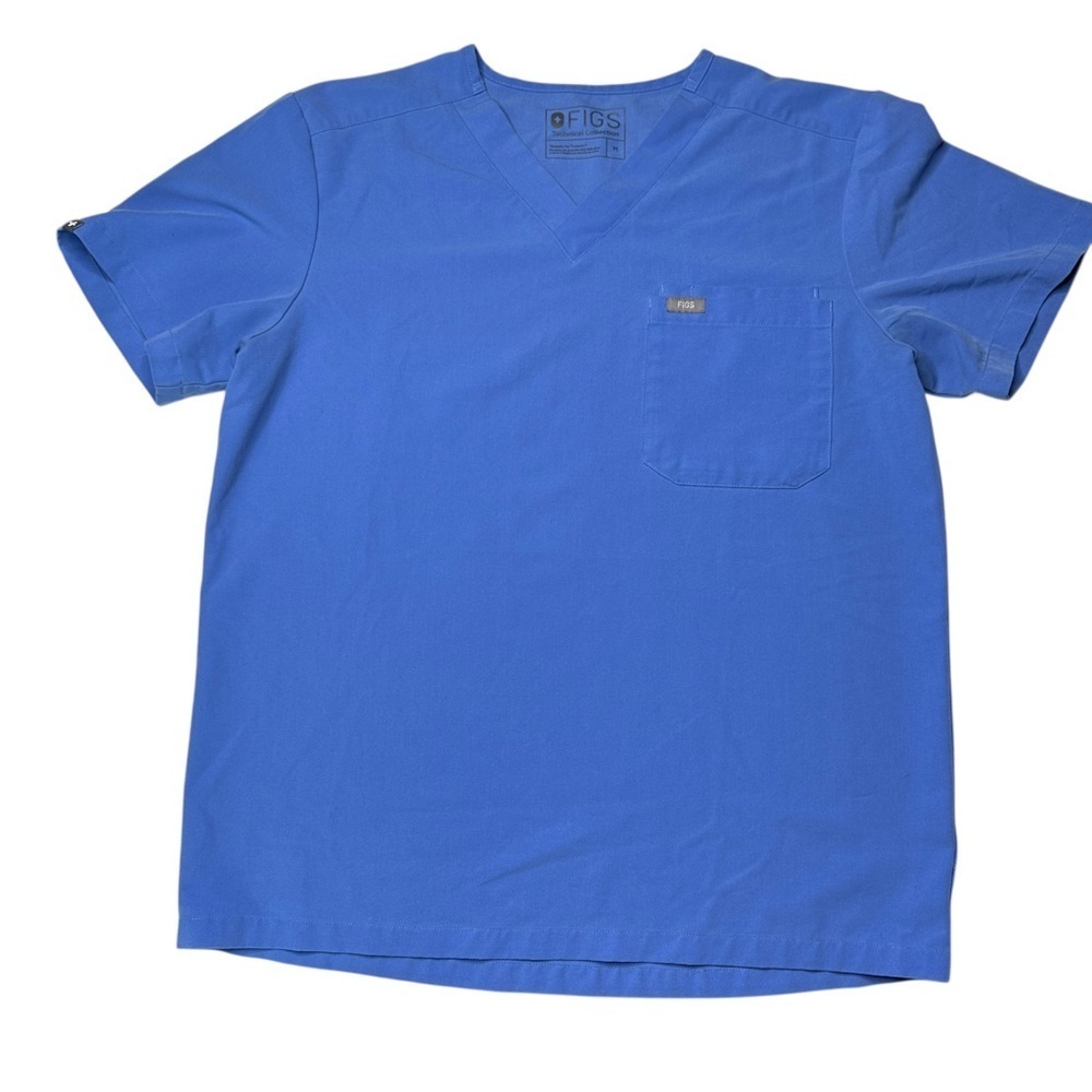 Figs Blue Medical Scrub Top size medium